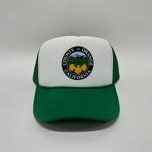 Orange County OC Trucker Hat Green White Snap Back The OC California